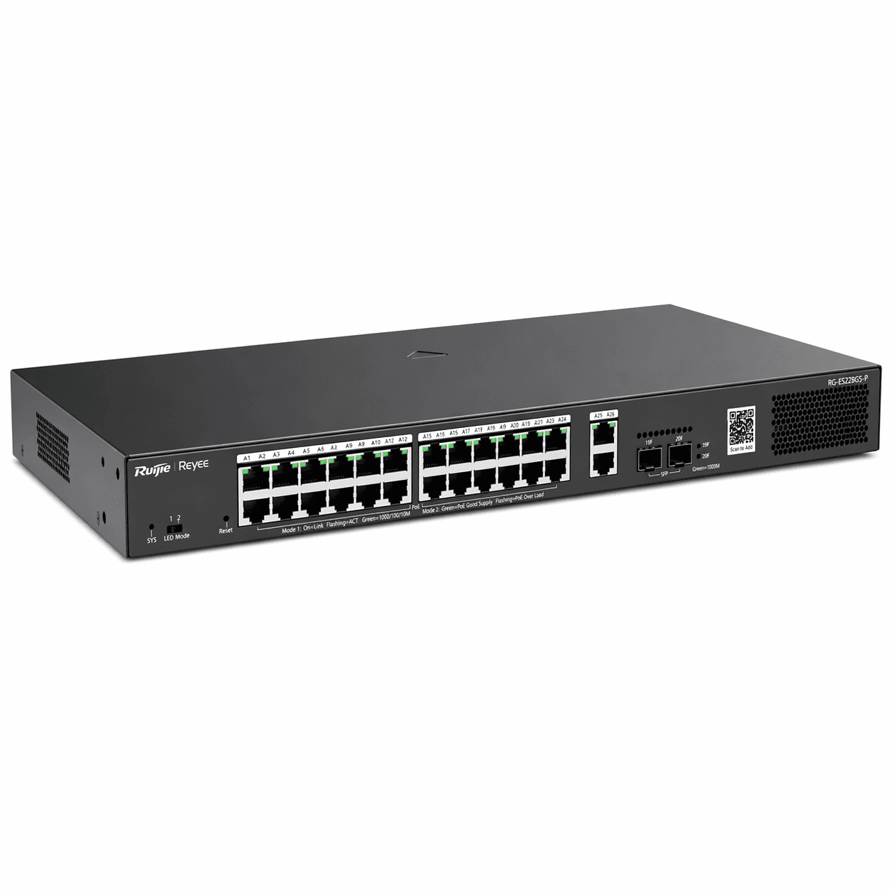 Switch Ruijie Reyee RG-ES228GS-P PoE Cloud | 28 Puertos Gigabit | Gestionable Empresarial
