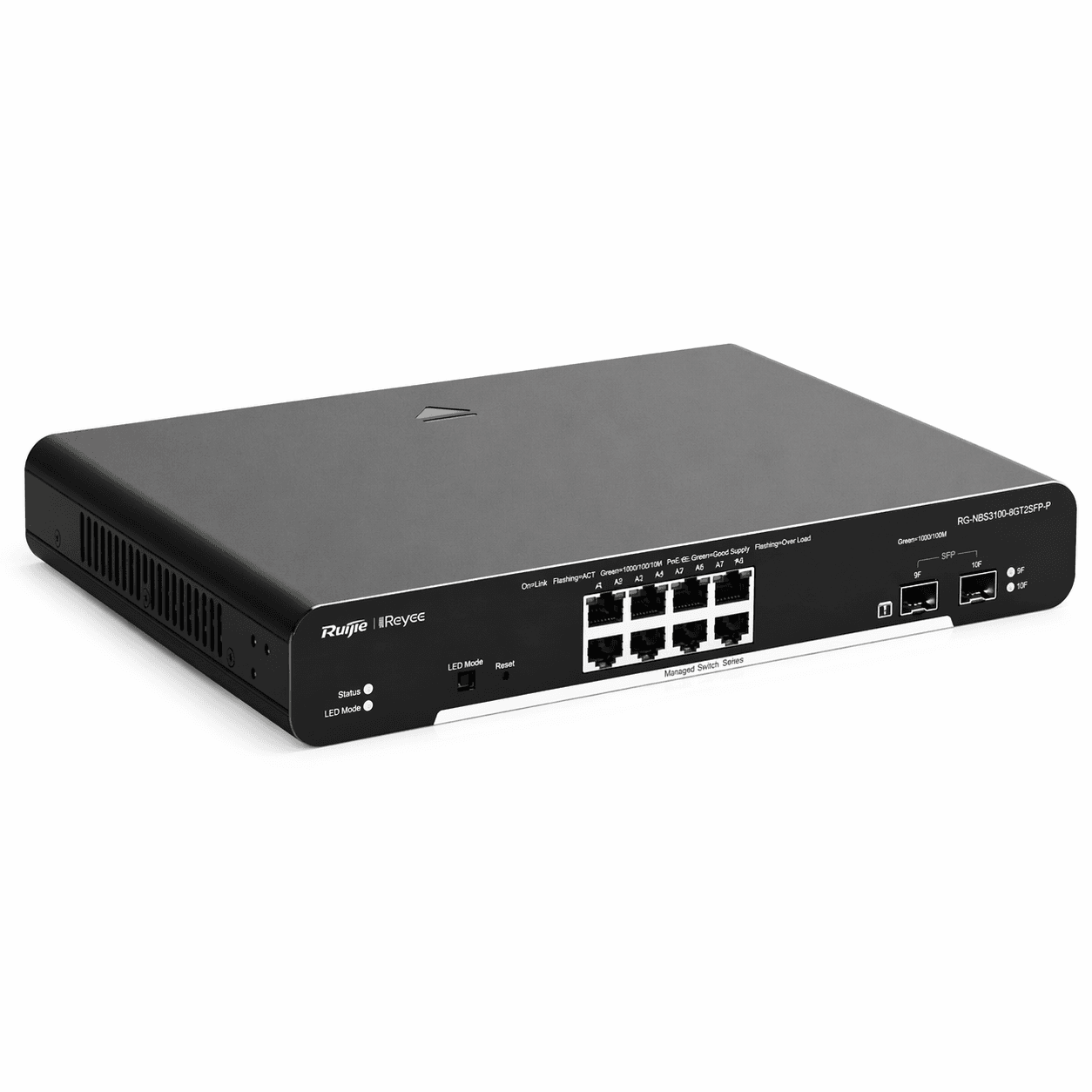 Switch Ruijie Reyee RG-NBS3100-8GT2SFP-P PoE L2 Cloud | 8 Puertos Gigabit + 2 SFP | Gestionable