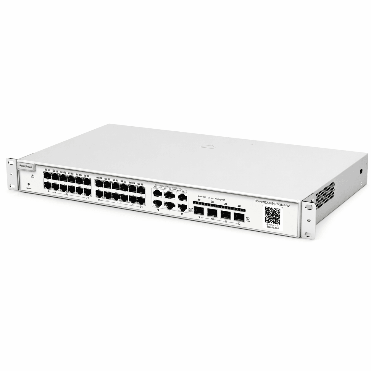 Switch Ruijie Reyee RG-NBS3200-24SFP/8GT4XS L2+ Cloud | 24 SFP + 8 Combo RJ45 + 4 Uplink 10G | Core ISP