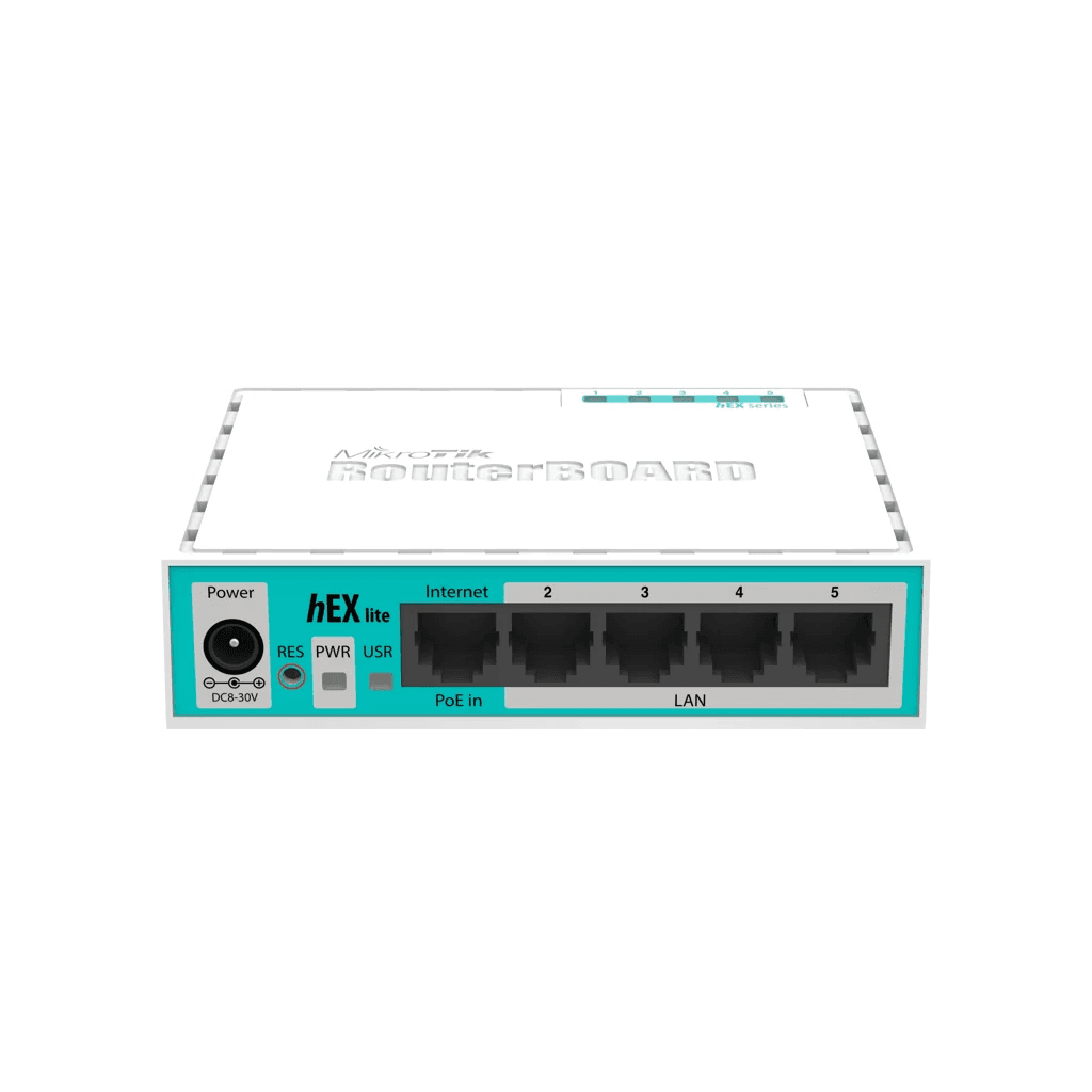 Router MikroTik RB750r2 hEX Lite 5 Puertos Fast Ethernet | RouterBOARD Económico Profesional