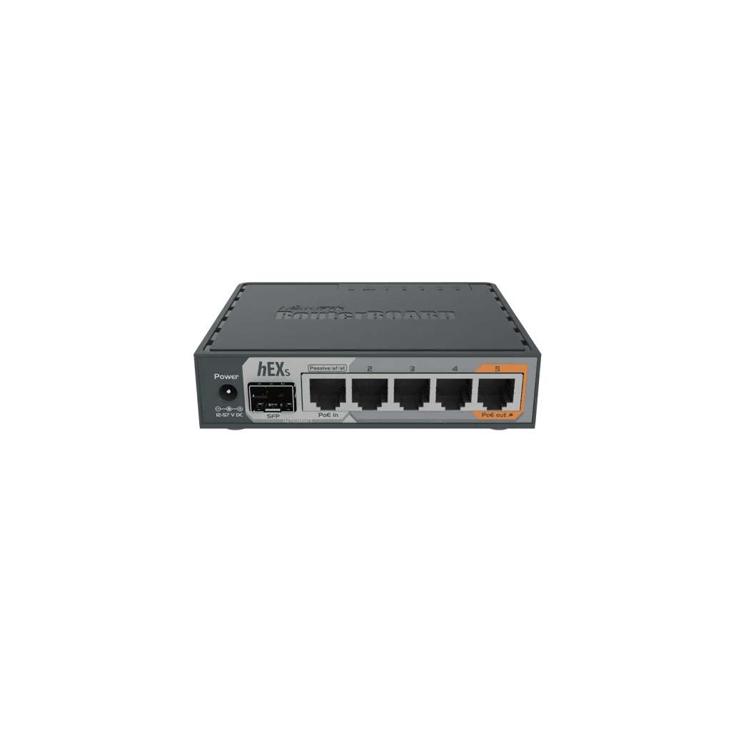 Router MikroTik RB760iGS hEX S Gigabit 5 Puertos + SFP + PoE-Out | RouterBOARD Profesional ISP