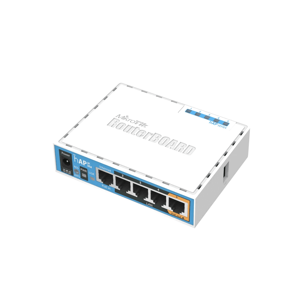 Router MikroTik hAP ac Lite RB952Ui-5ac2nD WiFi Dual Band 2.4/5GHz 5 Puertos | RouterBOARD Económico