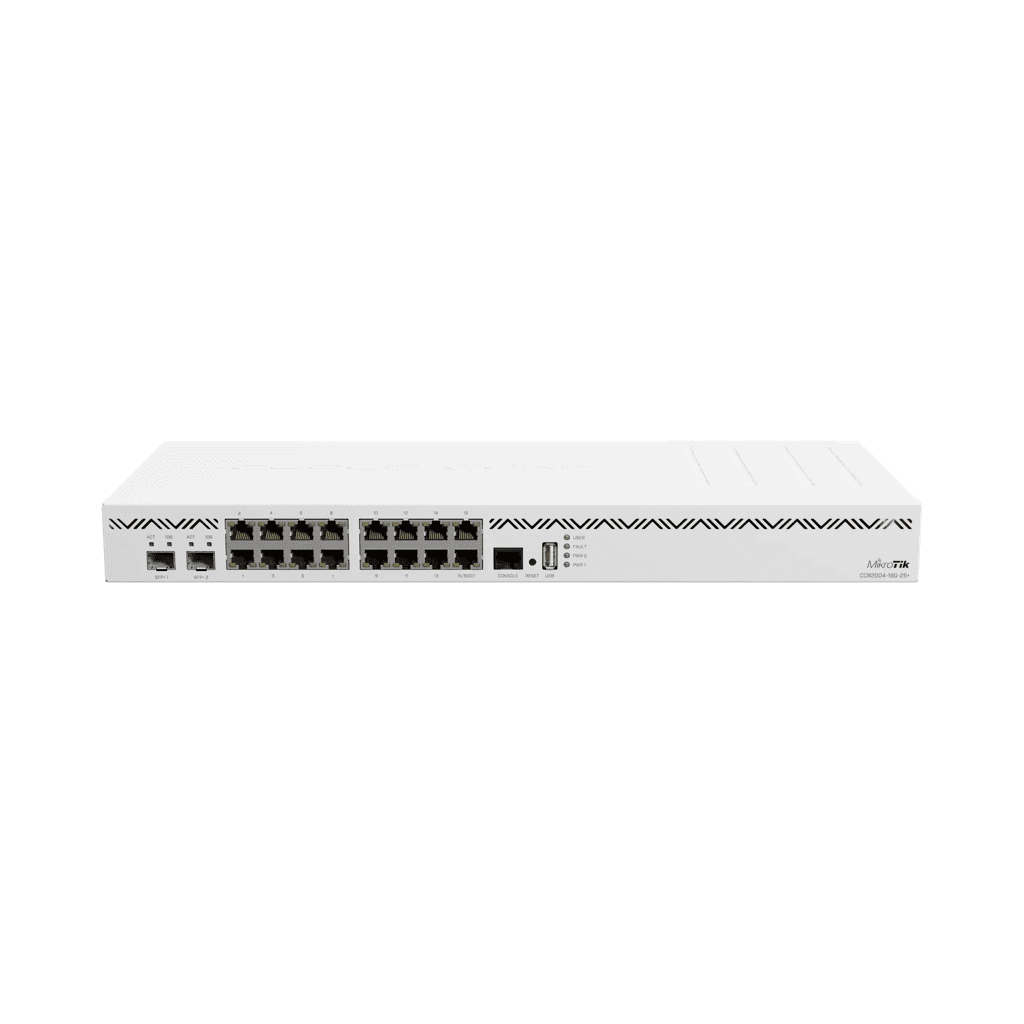 Router MikroTik CCR2004-16G-2S+ Cloud Core Router 16 Puertos Gigabit + 2x SFP+ 10G | Alto Rendimiento ISP