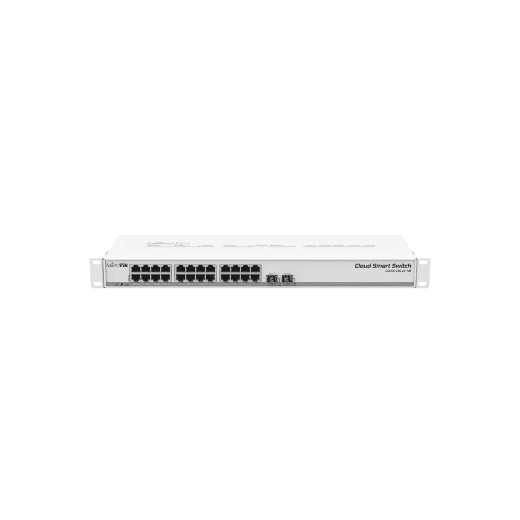 Switch MikroTik CSS326-24G-2S+RM Cloud Smart 24 Puertos Gigabit + 2 SFP+ 10G | Switch Administrable Rack