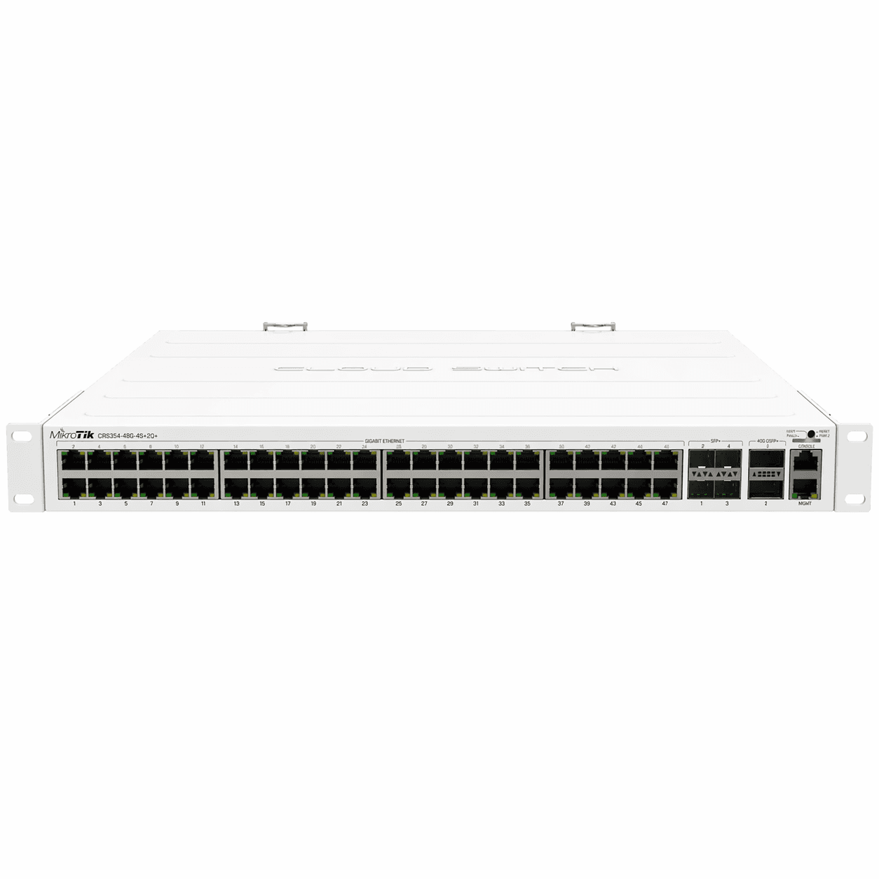 Switch MikroTik CRS354-48G-4S+2Q+RM 48 Puertos Gigabit + 4 SFP+ 10G + 2 QSFP+ 40G | Core Empresarial