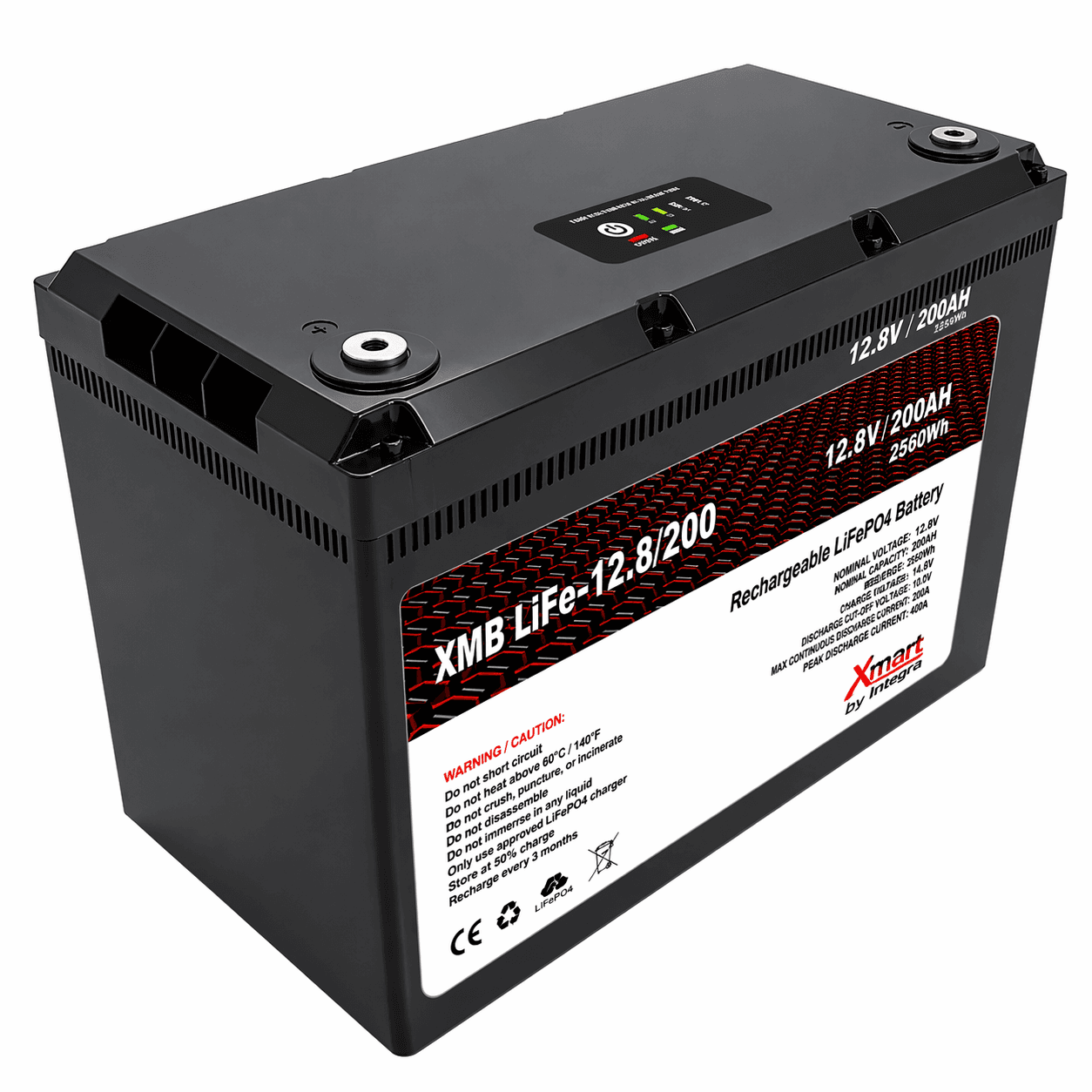 Batería Xmart XMB-LiFe-12.8-200-V1 12.8V 200Ah LiFePO4 | Máxima Autonomía para Inversores y Energía Solar