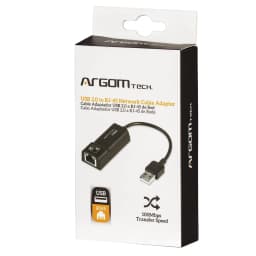 ADAPTADOR ARGOM USB2.0 TO RJ45 100MBPS 15CM - imagen 1