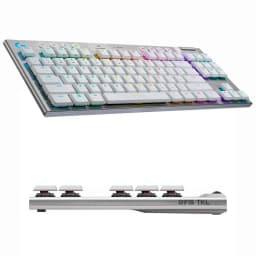 TECLADO LOGITECH GAMER G915 TKL RGB MECANICO SWITCH GL TACTIL WIRELESS BLANCO - imagen 1