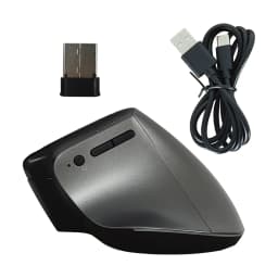 MOUSE QUASAD QME-V10 VERTICAL BACKLIGHT ERGONOMIC WIRELESS 10MTS GRIS - imagen 1