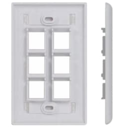 FACEPLATE CLASISIC 6PORT 1G W-STATION ID BLANCO - imagen 1