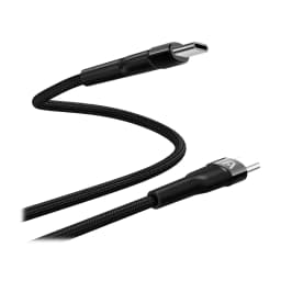 CABLE ARGOM CB-0047BK TYPE-C TO TYPE-C 65 W NYLON 1.8M BLACK - imagen 1