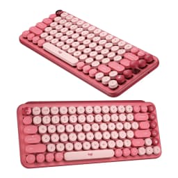TECLADO LOGITECH POP KEYS MECANICO INHALAMBRICO ROSADO - imagen 1