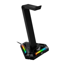 SOPORTE GENIUS PARA AURICULARES 2 PUERTOS USB A Y 2 PUERTOS USB BLACK - imagen 1