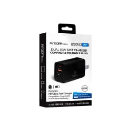 CARGADOR DE PARED ARGOM VOLTA P7 65W DUAL PD TYPE-C USB FOLDABLE PLUG BLACK - imagen 1