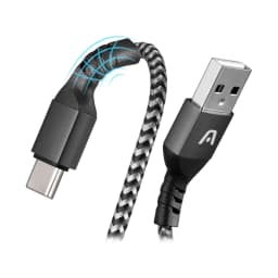 CABLE ARGOM TYPE-C TO USB 2.0 NYLON BRAIDED DURA FORM BLACK - imagen 1