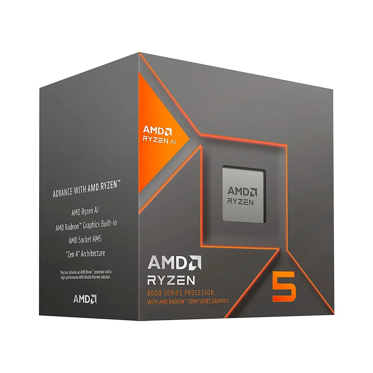 PROC. AMD RYZEN 5 8600G AM5 5.0GHZ 6CORE 12HILOS CACHE 22MB 65W WITHOUT THERMAL SOLUTION