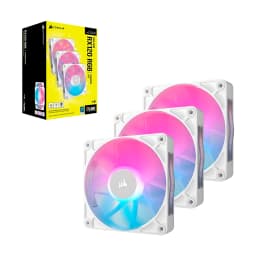 FAN TRIPLE STATER KIT CORSAIR iCUE LINK RX120 RGB 120mm PWM White - imagen 1