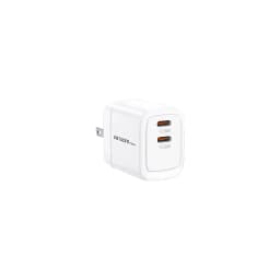 WALL CHARGER DUAL ARGOM 40W CARGA RAPIDA 2 CONT. TYPE-C BLANCO - imagen 1