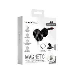 CAR MOUNT ARGOM WIRELESS FAST CHARGER MAGNETIC M4 NEGRO - imagen 2