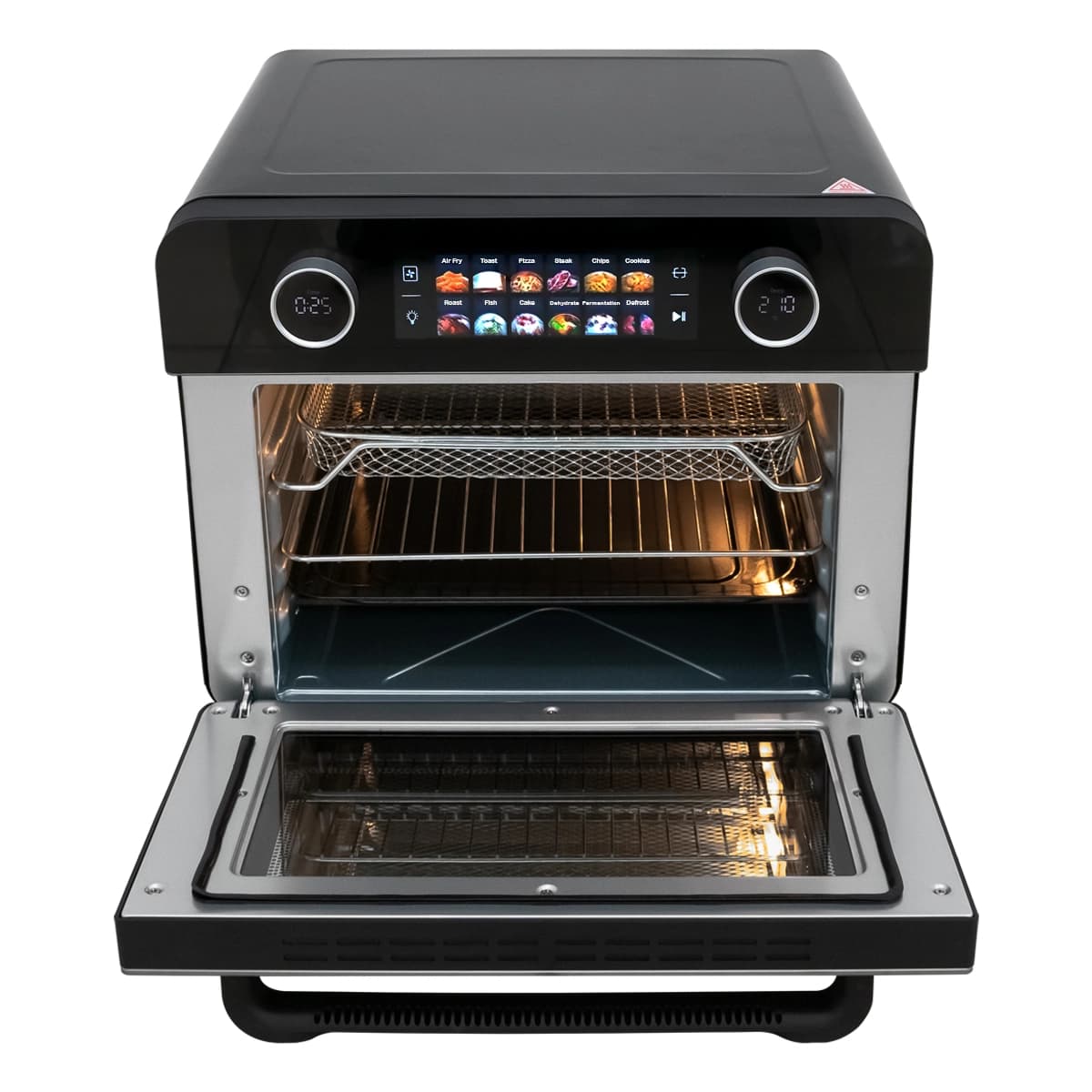 HORNO Y FREIDORA DE AIRE Digital Q-ONE AF-2251ERL 35-230Grd. 9Hrs Dig. Timer Rostisar 6 Acc. 110V