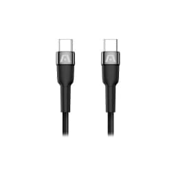 CABLE ARGOM CB-0050BK TYPE-C TO TYPE-C 100W NYLON BRAIDED DURA SPEED 3.0M BLACK - imagen 1