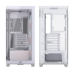 CASE CORSAIR ATX 3500X LX-R RGB iCUE LINK Panoramic Glass 2USB3.2 HD-Audio Mid-Tower White - imagen 2