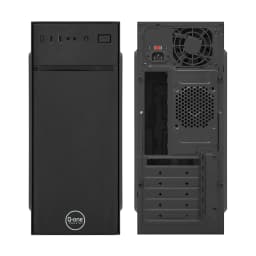 CASE Q-ONE C6016 ATX COMBO Parlante Teclado Muose 2USB 0.4mm PS-250W-Real Black - imagen 1