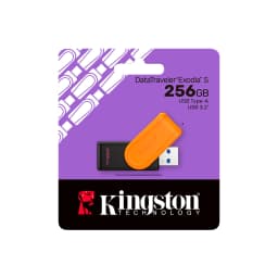 FLASH MEMORY KINGSTON 256GB DATA TRAVELER EXODIA S USB 3.2 BLACK-ORANGE - imagen 2