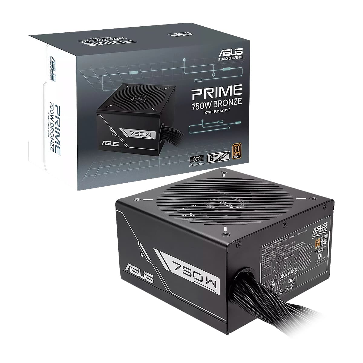 Fuente de Poder Asus PRIME-750W BLACK ATX12V 80Plus Bronze