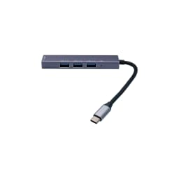 HUB TREQA USB 3.0 TO 4 PUERTOS TYPE-C SILVER - imagen 1