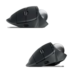 MOUSE LOGITECH MX ERGO S NEGRO TRACKBALL WIRELESS RECARGABLE BT LOGI BOLT FLOW 20° INCLINACION - imagen 1