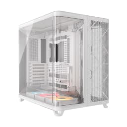 CASE CORSAIR ATX TRIPLE CAMARA ARGB AIR 5400 Tempered Glass 2USB3.2 HD-Audio Mid-Tower White - imagen 1