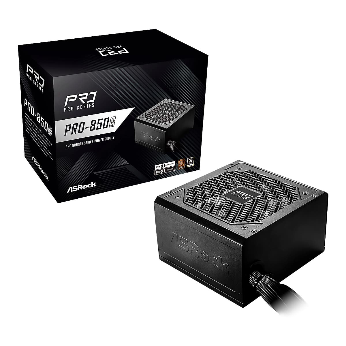 POWER SUPPLY ASROCK Pro Series 850W PRO-850B 80 Plus Bronze