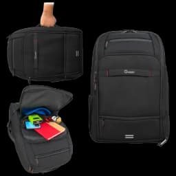 MOCHILA NOTEBOOK QUASAD QXB-ElitePack NYLON 15.6INC. NEGRO FILOS ROJOS - imagen 7