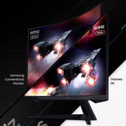 MONITOR SAMSUNG GAMING ODYSSEY G5 32INCh. QHD 165HZ CURVO DP HDMI ANTI GLARE Black - imagen 9