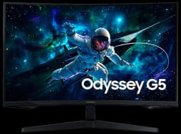 MONITOR SAMSUNG GAMING ODYSSEY G5 32INCh. QHD 165HZ CURVO DP HDMI ANTI GLARE Black - imagen 1