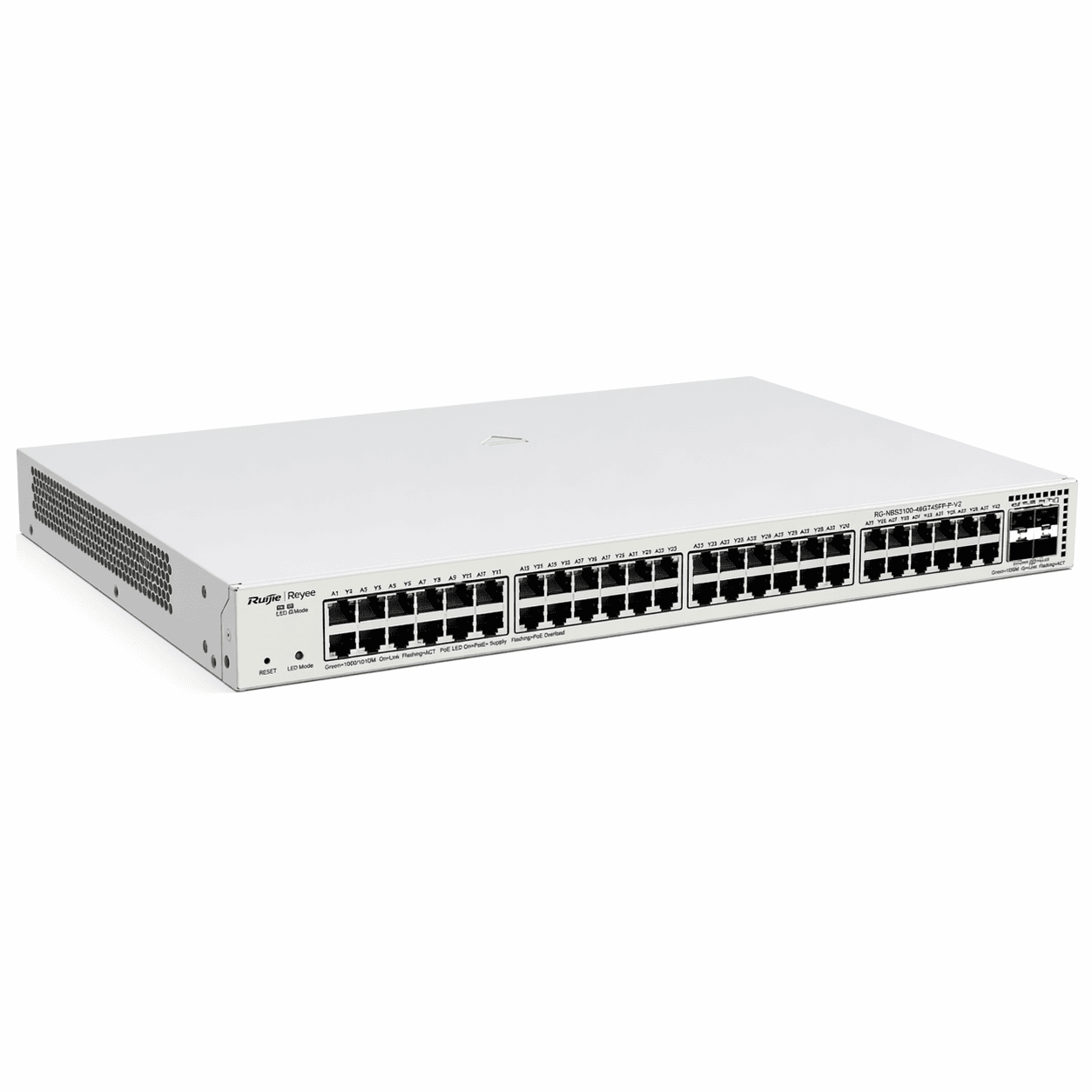 Switch Ruijie Reyee RG-NBS3100-48GT4SFP-P-V2 PoE L2 Cloud | 48 Puertos Gigabit + 4 SFP 1G | Empresarial