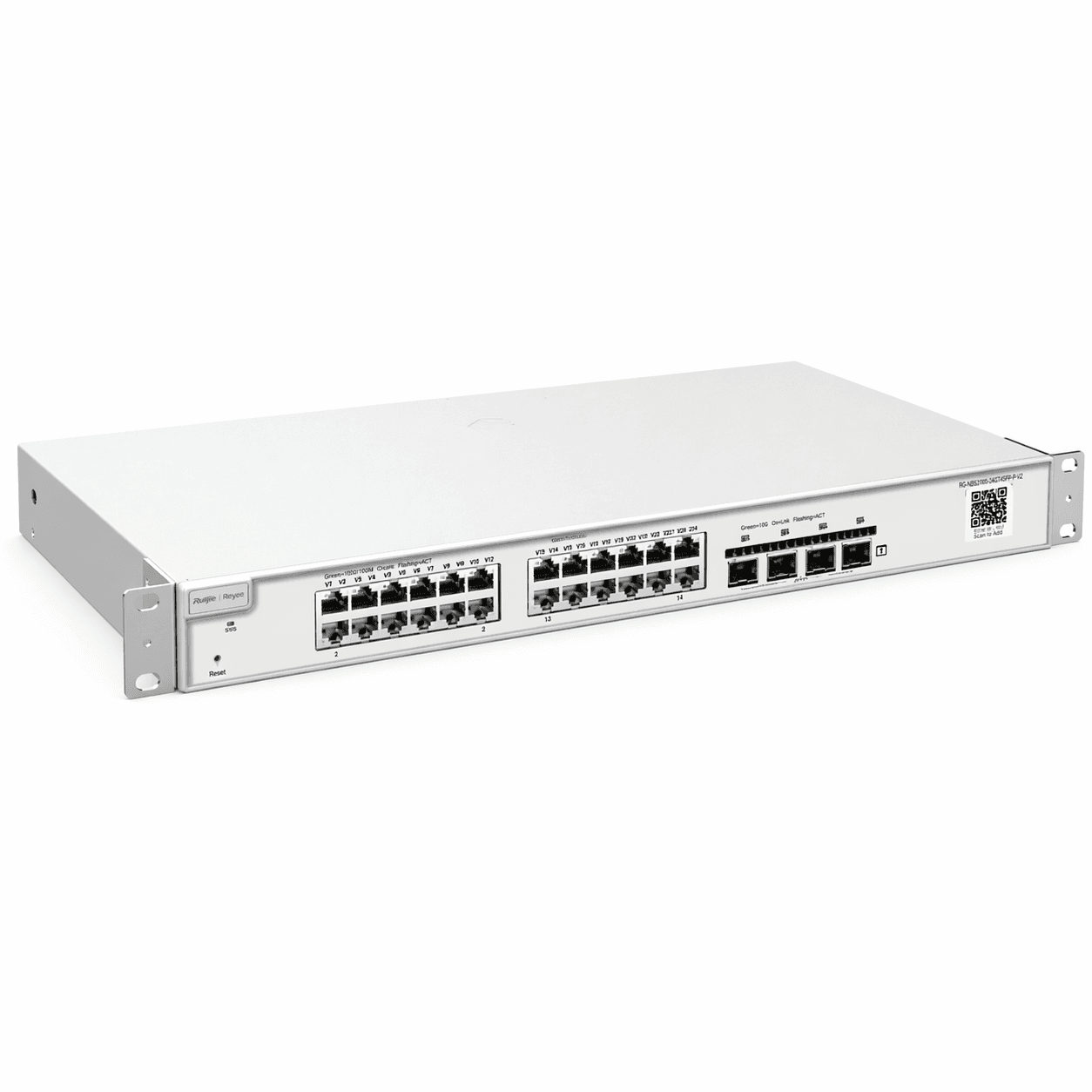 Switch Ruijie Reyee RG-NBS3200-24GT4XS L2+ Cloud | 24 Puertos Gigabit + 4 Uplink 10G | Core Empresarial