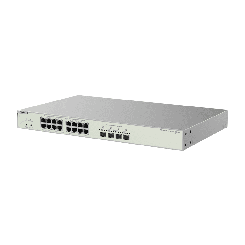 Switch Ruijie Reyee RG-NBS3300-16MG4XS-HP Multi-Gigabit PoE++ L2 | 16 Puertos 2.5G + 4 SFP+ 10G