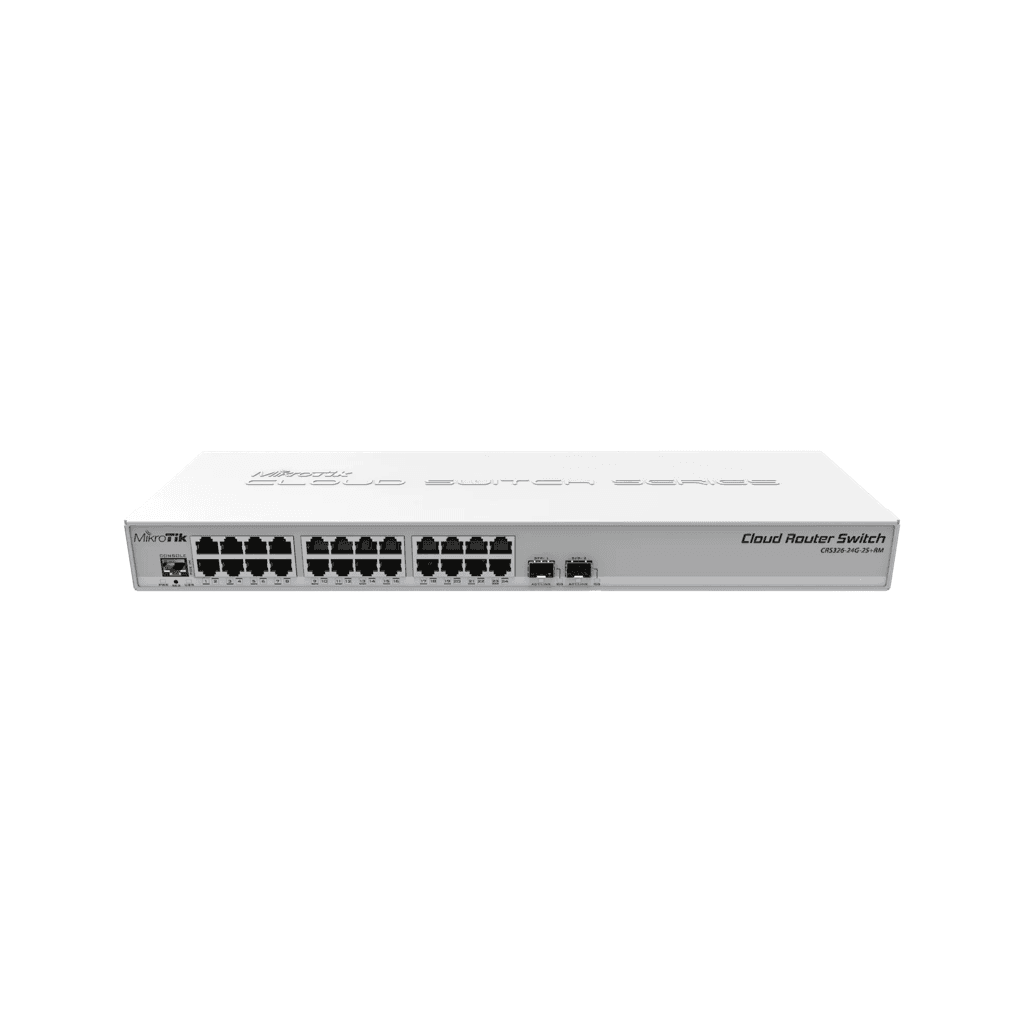 Switch MikroTik CRS326-24G-2S+RM 24 Puertos Gigabit + 2 SFP+ 10G | Switch Administrable PRO Rack