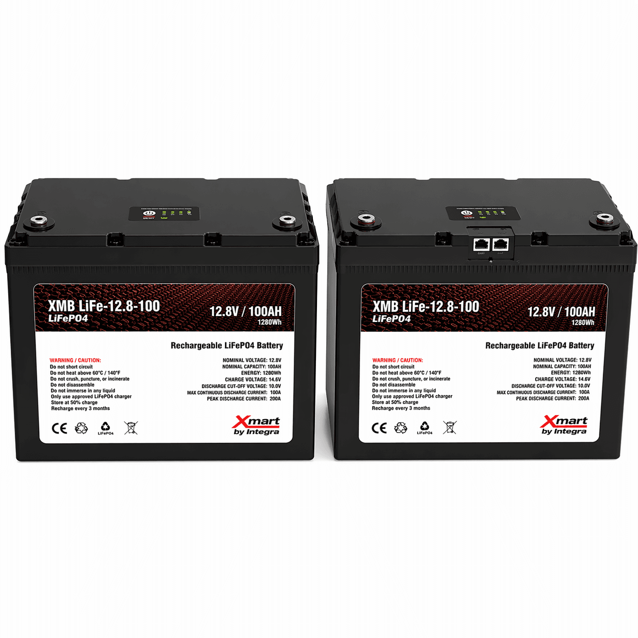 Batería Xmart LiFePO4 12V 100Ah Litio | Alta Duración para Inversores, UPS y Energía Solar