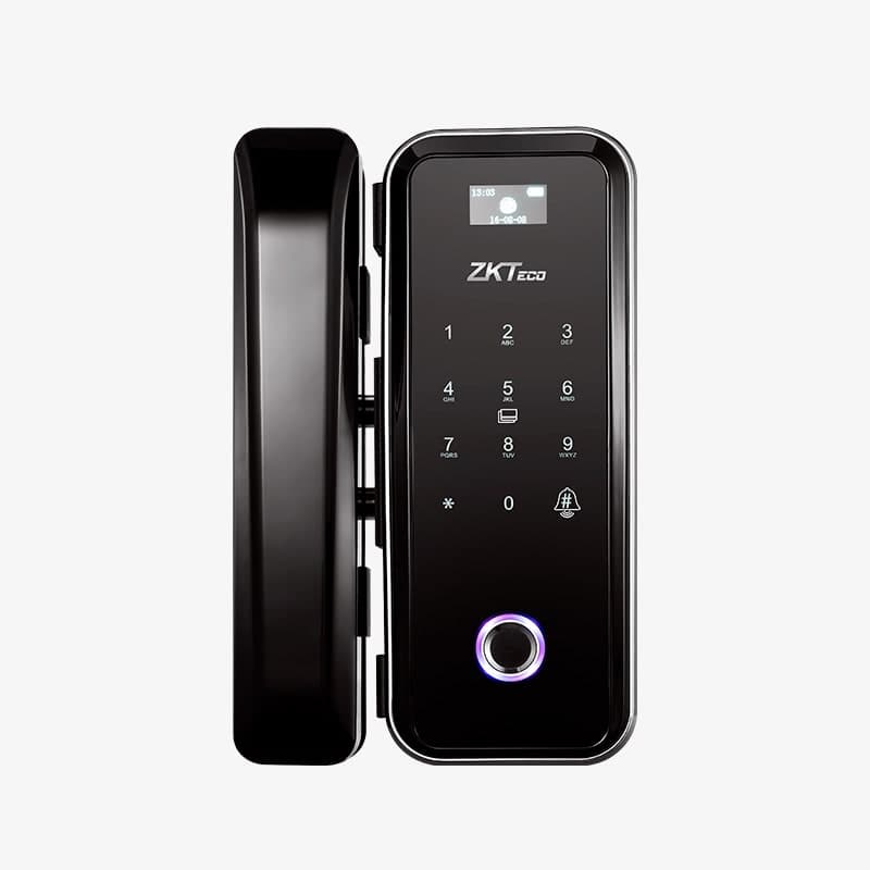 ZKTeco GL300 | Cerradura Biométrica para Puertas de Vidrio sin Perforación