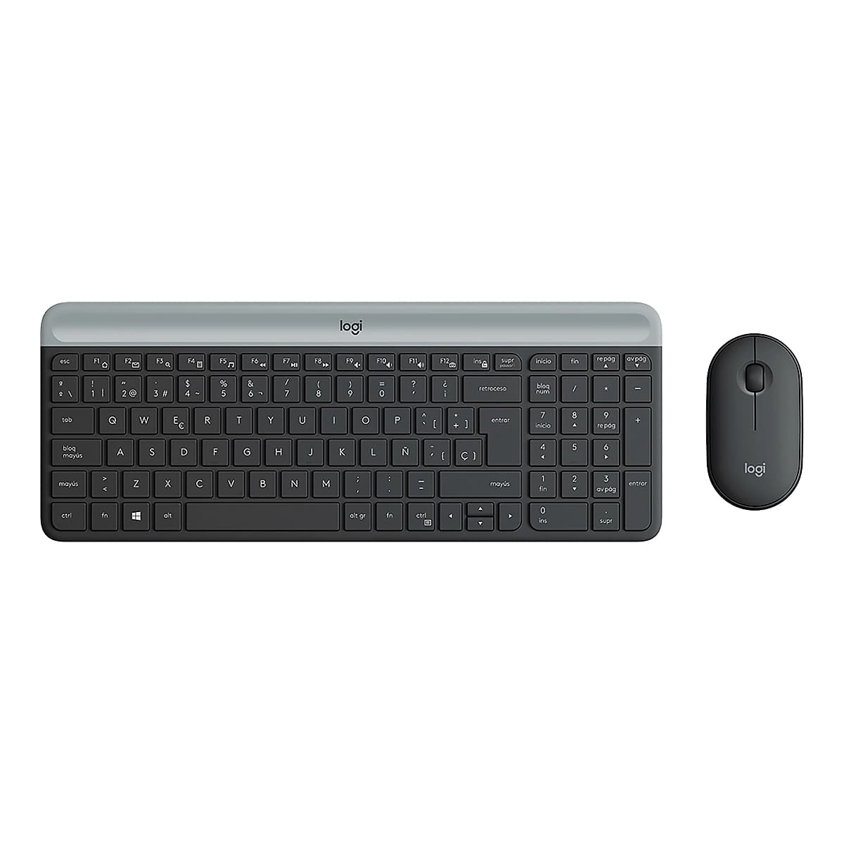 TECLADO-MOUSE COMBO LOGITECH MK470 GRAFITO SLIM WIRELESS USB PLUG AND PLAY