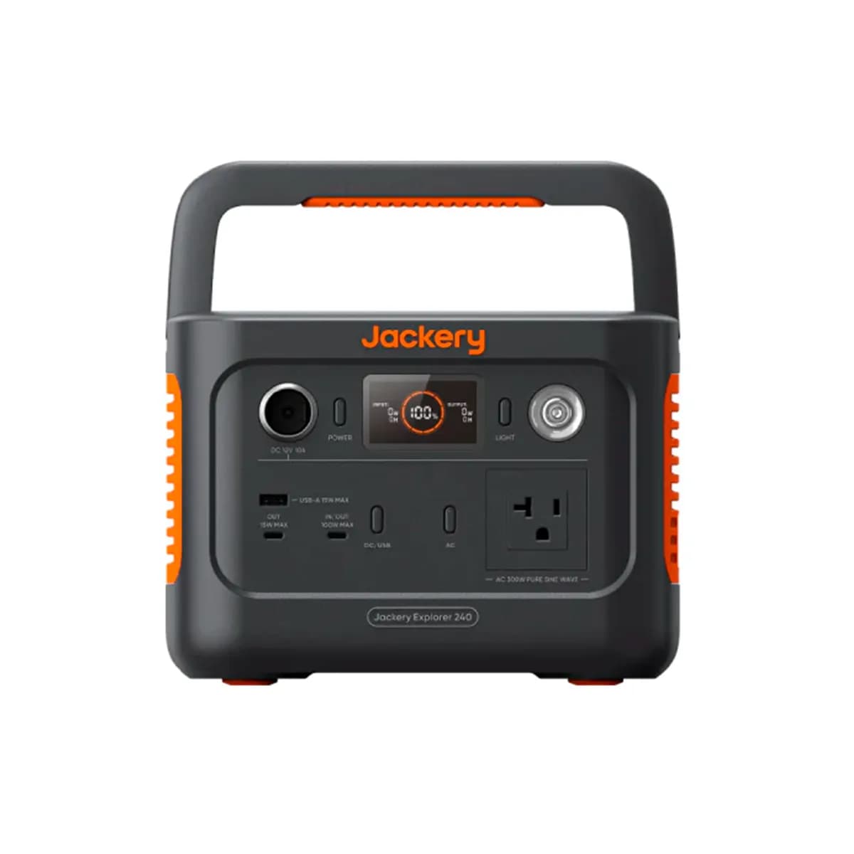 Portable Power Station Jackery 240 v2 256Wh LiFePO4 Battery 300w AC-100W USB-C 1 Char. 2024