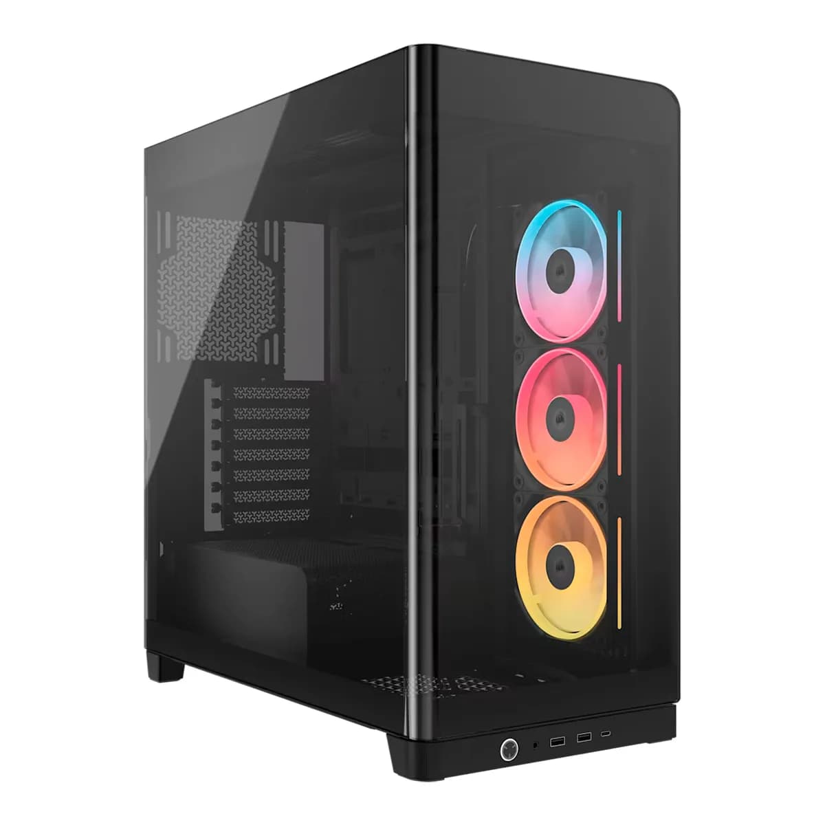 CASE CORSAIR ATX 4500X LX-R RGB iCUE LINK Panoramic Glass 2USB3.2 HD-Audio Mid-Tower Black