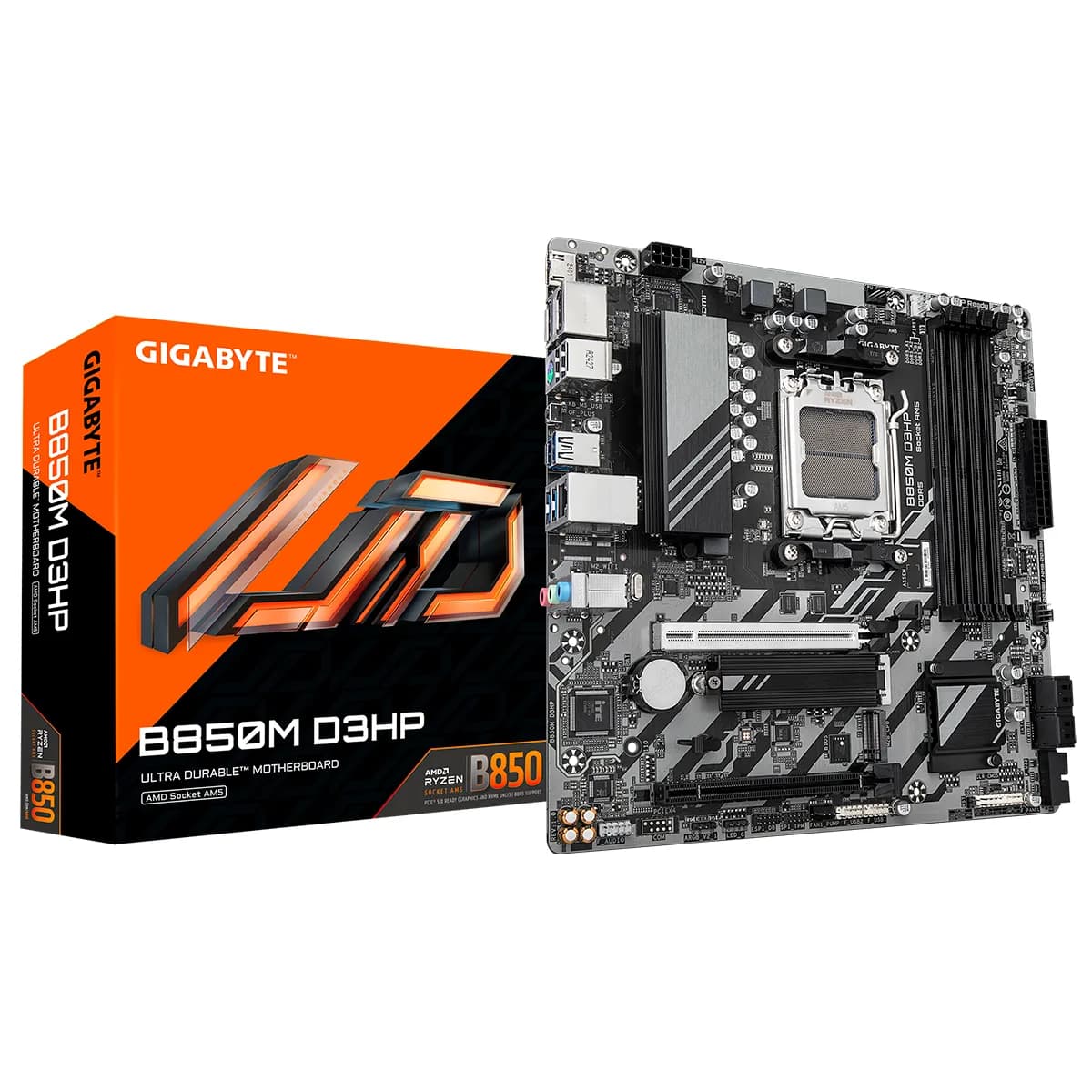 MBO GIGABYTE B850M D3HP AM5 Ryzen 9000 4DDR5-8200 2DP HDMI 2M.2 USB3.2 PCIe 5.0 micro-ATX