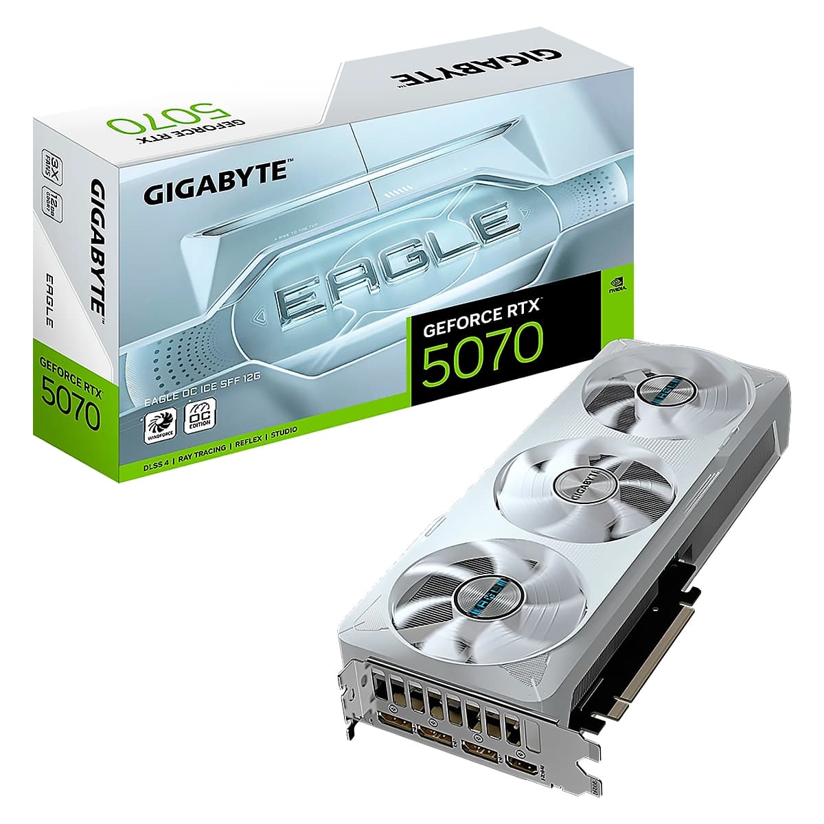 VIDEO GIGABYTE GeForce RTX-5070 EAGLE OC ICE SFF 12GB 192BIT GDDR7 HDMI 3DP 3Vent. PCIe 5.0