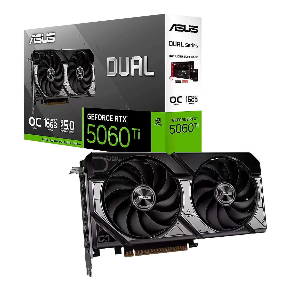 VIDEO ASUS Dual Geforce RTX-5060Ti OC Editrion 16GB GDDR7 128BIT HDMI 3DP 2Vent PCIe 5.0